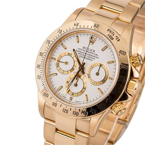 rolex daytona white face yellow gold|Rolex daytona 18k white gold.